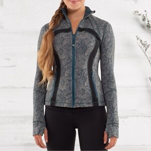 Lululemon Define Jacket *Brushed Sz. 6 Rare - Alberta Lake Teal Herringbone